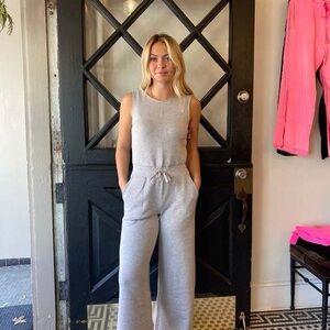 SPANX Air Essentials Light Gray Sleeveless Jumpsuit Size Medium